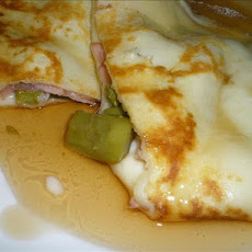 Ham, Cheese & Asparagus Crepes !