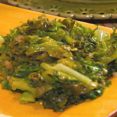 Sauteed Escarole with Shallots and Hot Chili Oil