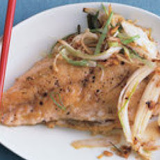 Ginger-Scallion Napa Slaw with Sizzly Five-Spice Snapper