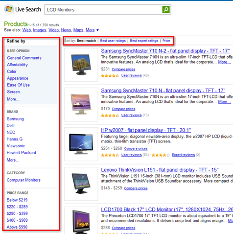 LCD Products Search