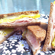 Mini Pumpernickel Grilled-Cheese and Pickle Sandwiches