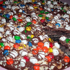 Peanut and Candy Brownie Pizza
