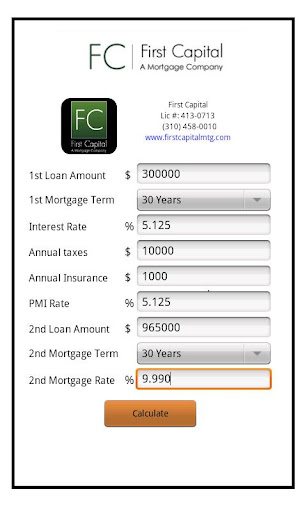 First Capital Mortgage Calc.