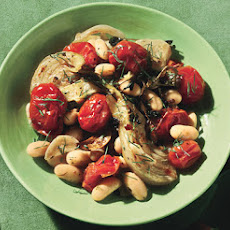 Olive Oil Roasted Tomatoes and Fennel with White Beans