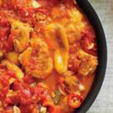 Chicken Thighs with Smoky Roasted Peppers