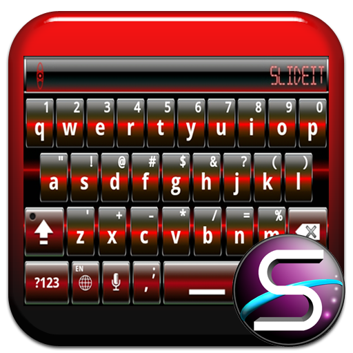 SlideIT Red Digital Skin 個人化 App LOGO-APP開箱王