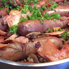 A Grape Picker's Lunch! Sausages and Lentils With Thyme and Wine