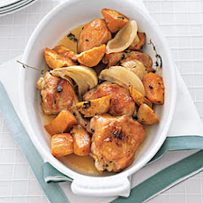 Maple-Roasted Chicken with Sweet Potatoes