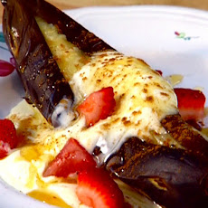 Grilled Bananas with Cinnamon Creme Fraiche and Honey