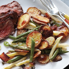 Two-Bean Salad with Roasted Potatoes and Bacon