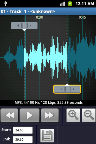 Android application MP3 Ringtone Maker screenshort