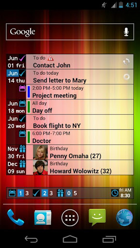 What and When Widget Lite