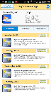 RaysWeather.Com Mobile App screenshot for Android