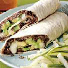 Black Bean and Avocado Burritos with Jicama-Cucumber Slaw