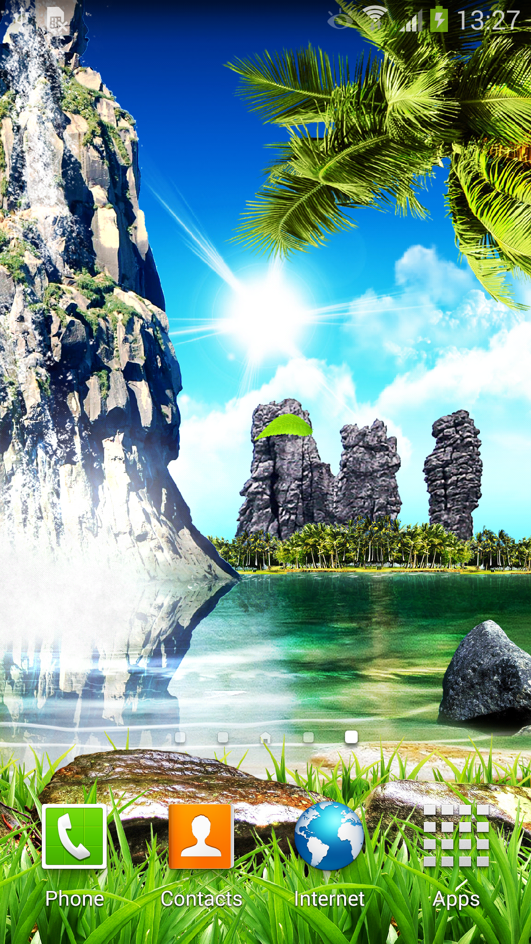 Android application Tropical 3D Waterfall HD screenshort