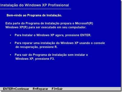 Instalação do Windows XP