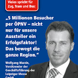 Plakat der LVB zur ÖPNV-Werbung