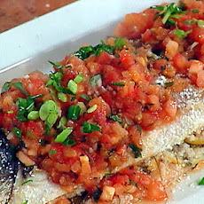 Whole Artic Char Baked in Salt Crust with Roasted New Potatoes
