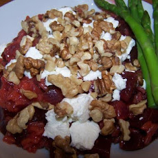 Beet Risotto With Goat Cheese and Walnuts