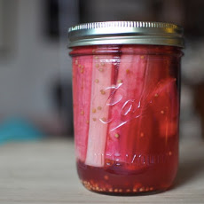 Pickled Rhubarb Stalks