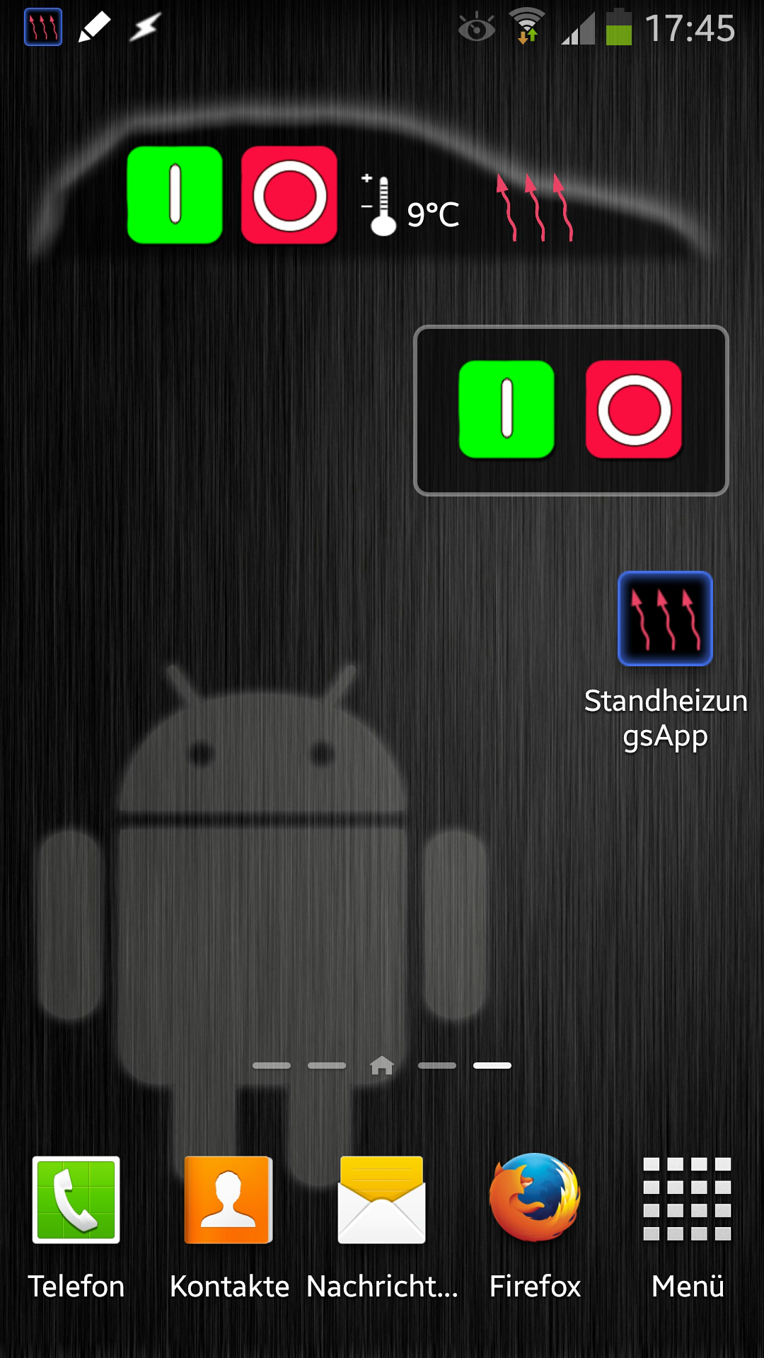 Android application ParkingHeaterApp screenshort
