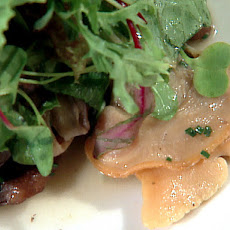 Warm Thanksgiving Salad of Clams, Mussels, and Mushrooms