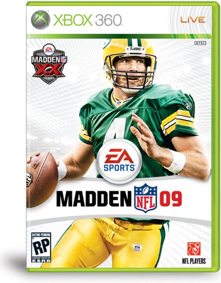 Brett Favre Madden NFL 09 Cover Athlete picture