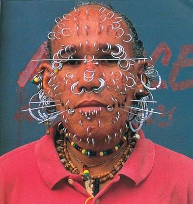 This man with his extreme facial decorations is Luis Antonio Aguero, This man with his extreme facial decorations is Luis Antonio Aguero,