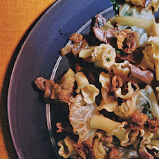 Pasta with Confit Duck and Savoy Cabbage