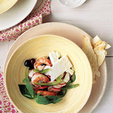 Marinated Shrimp with Mediterranean Salad