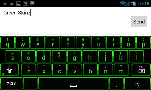 【免費個人化App】Green Glow Keyboard Skinz-APP點子