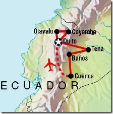Ecuador Trip Map
