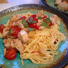Linguine With Chicken, Garlic and Basil