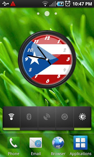Puerto Rico Flag Clock Widget