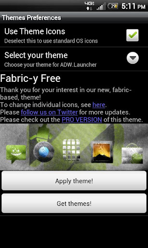 【免費個人化App】Fabric-y ADW/LP Theme Free-APP點子