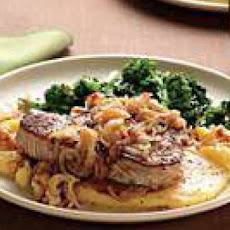 Sicilian-Style Tuna Steaks with Polenta and Broccoli Rabe