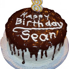 Vanilla Butter-Creme Chocolate Ganache Birthday Cake