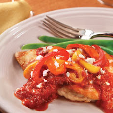 Chicken With Peppers & Goat Cheese