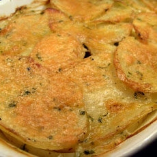 Potato Gratin With Broth and Parmesan