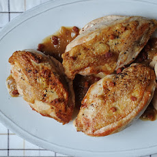 Pan Roasted Chicken Breast with Dijon Sauce and Crispy Pancetta