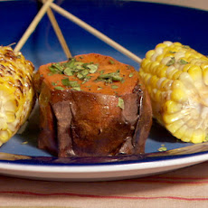 Grilled Corn Skewers with Chipotle- Cilantro Butter