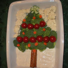 Vegetable Christmas Tree Appetizer