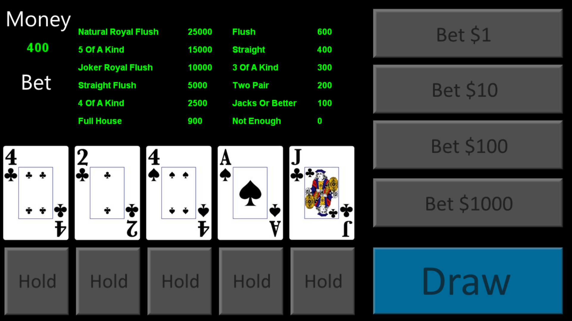 Android application Video Poker 2015 screenshort