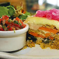 Sweet Potato Chilaquiles with Griddled Salsa Roja