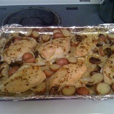 Broiled Chicken Breasts with Herbs, Carrots, and Red Potatoes