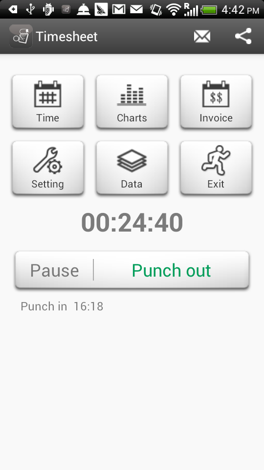 Android application Timesheet - Work Hour - Work Log   (Pro) screenshort