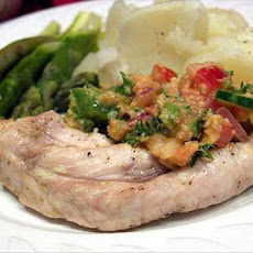 Grilled Chicken Breasts With Gazpacho Salsa