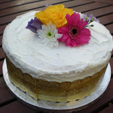 Lemon Cake With Lemon Filling and Lemon Butter Frosting