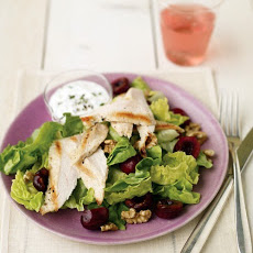 Seared-Chicken Salad with Cherries and Goat Cheese Dressing