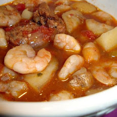 Portuguese Shrimp and Sausage Soup